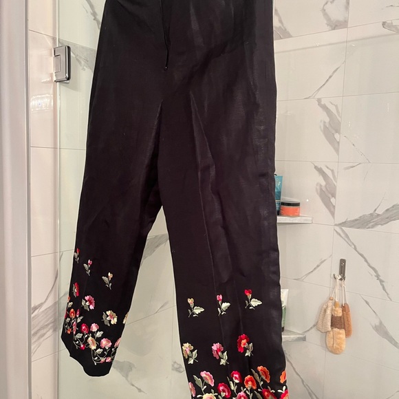 Larry Levine sport stretch embroidered summer pants, size 10 - Picture 13 of 17